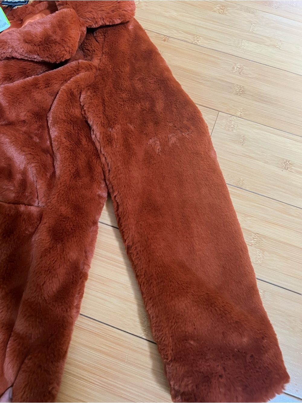 Sam Edelman Plush Faux Fur Coat in Rust - Picture 4 of 9